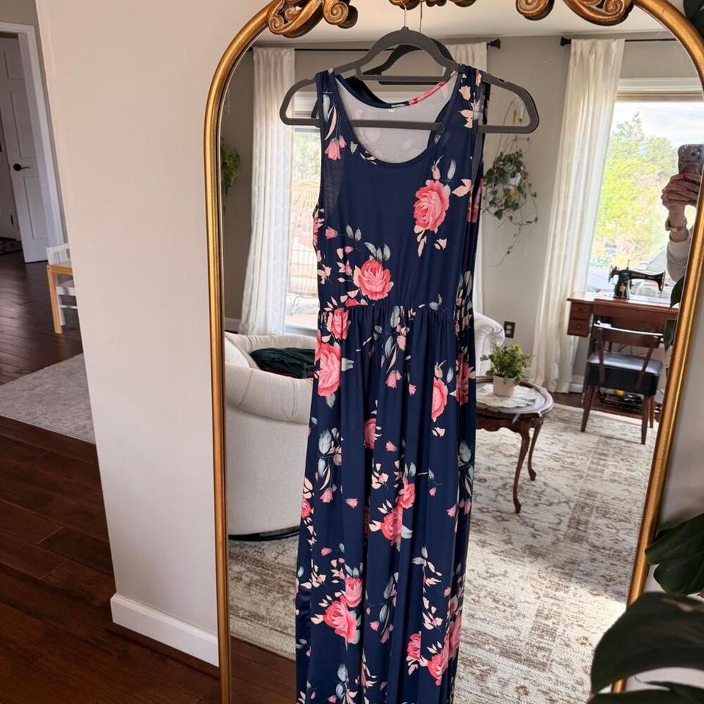 Unbranded Women's Navy and Blue Dress